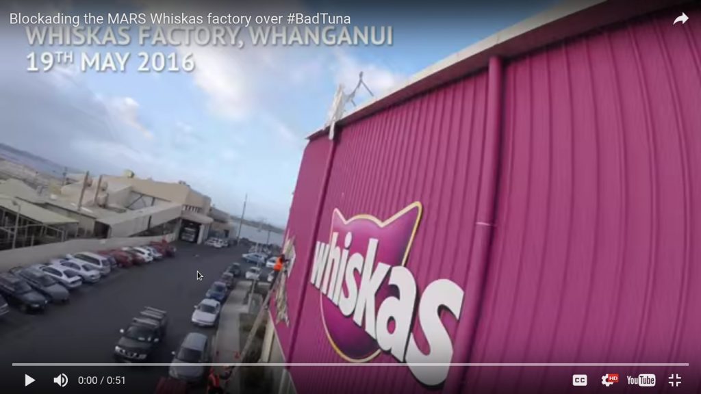 Greenpeace Blockading the MARS Whiskas factory over BadTuna 19.5.2016