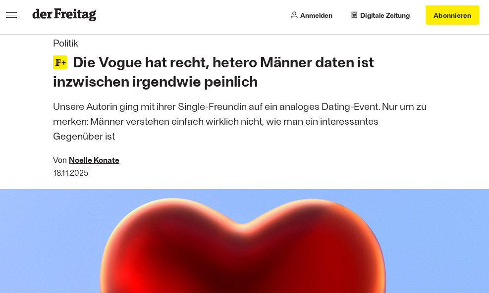 https://www.freitag.de/autoren/noelle-konate/die-vogue-hat-recht-hetero-maenner-daten-ist-inzwischen-irgendwie-peinlich/b735024a-0eee-4e54-9c40-30bced2d2eb9