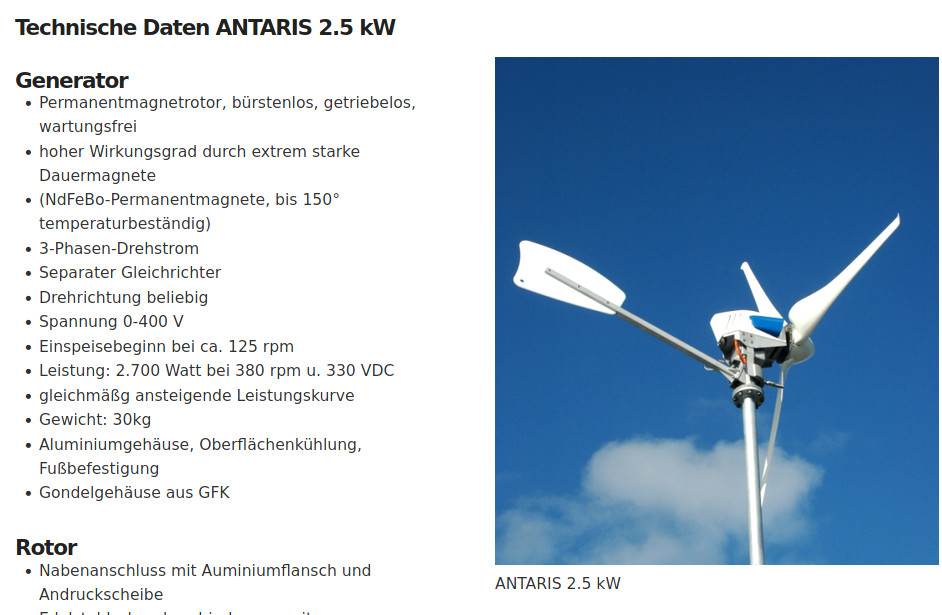 https://www.braun-windturbinen.com/produkte/antaris-kleinwindanlagen/antaris-2-5-kw/ hier auf Seite 20 ein ausführlicher Artikel