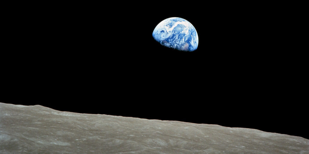 Apollo 8 December 24 1968 first picture ever taken from blue planet earth